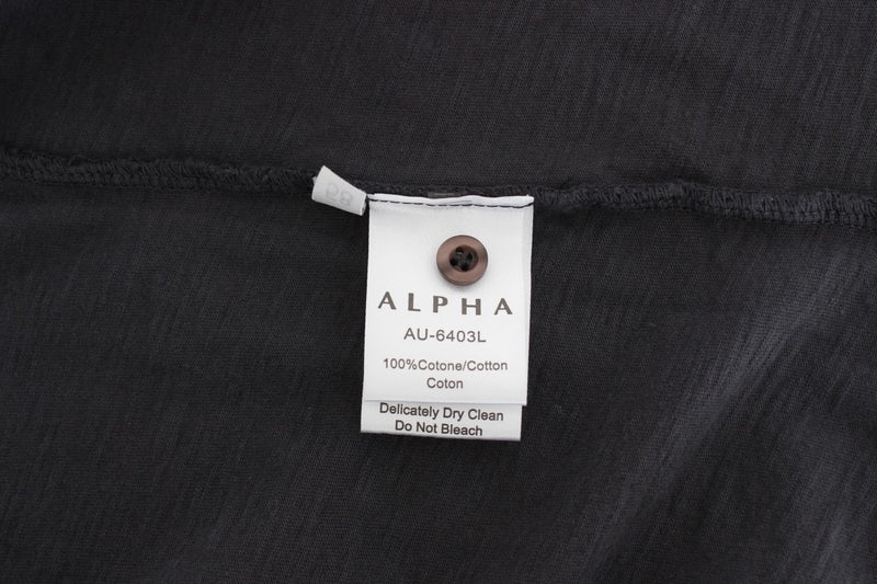 Sleek Gray Casual Cotton Shirt Alpha Massimo Rebecchi