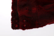 Luxurious Bordeaux Fur Hooded Scarf Wrap Dolce & Gabbana