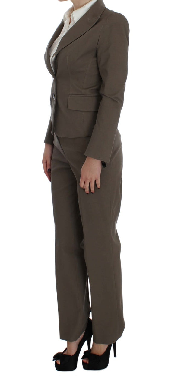 Beige Wool-Cotton Suit Set Chic Elegance BENCIVENGA