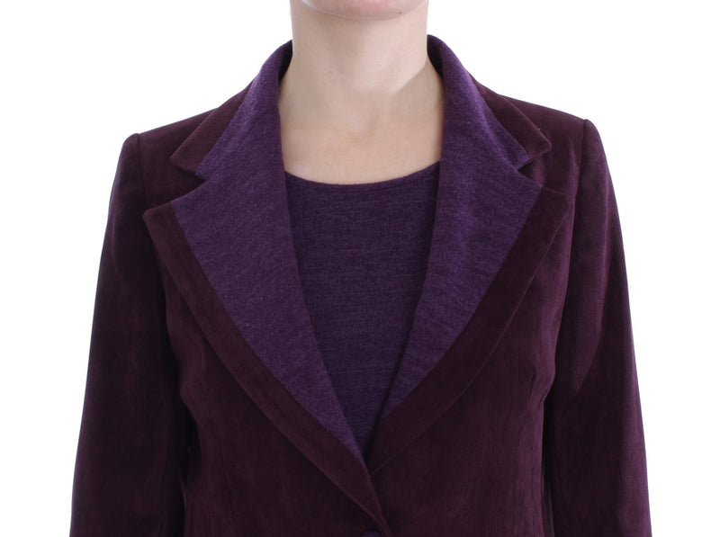 Elegant Purple Wool Blend Three Piece Suit Set BENCIVENGA