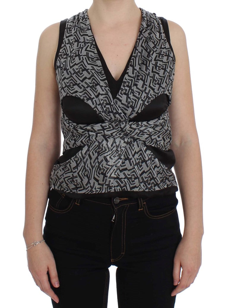 Elegant Silk Blouse with Logo Detailing Karl Lagerfeld