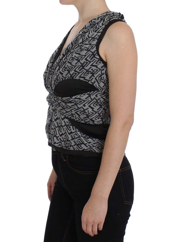 Elegant Silk Blouse with Logo Detailing Karl Lagerfeld