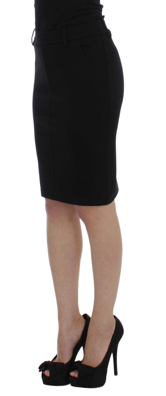 Elegant Black Pencil Skirt for Chic Look PLEIN SUD