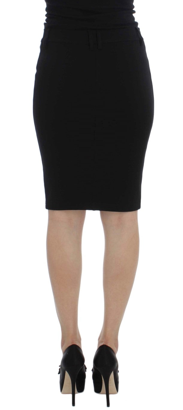 Elegant Black Pencil Skirt for Chic Look PLEIN SUD