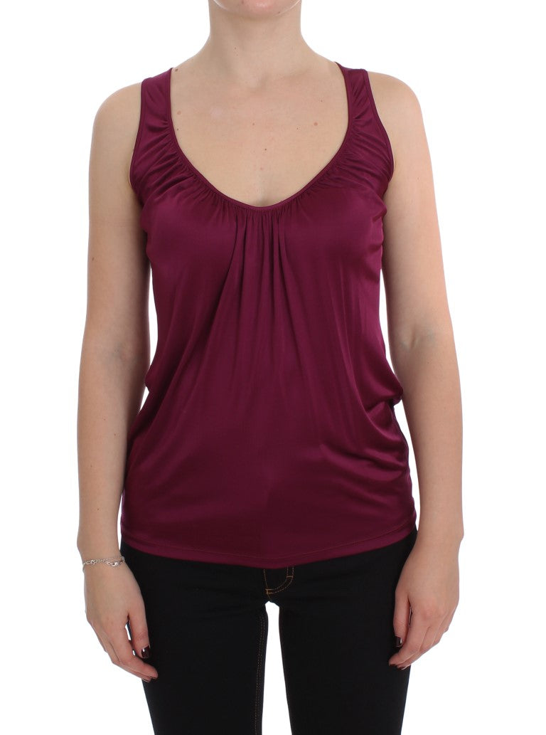 Elegant Purple Rayon Cami Blouse PLEIN SUD