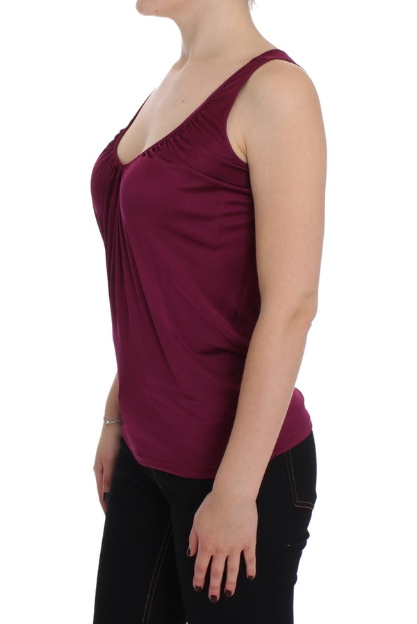 Elegant Purple Rayon Cami Blouse PLEIN SUD