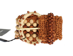 Elegant Beaded Raffia Waist Belt Dolce & Gabbana