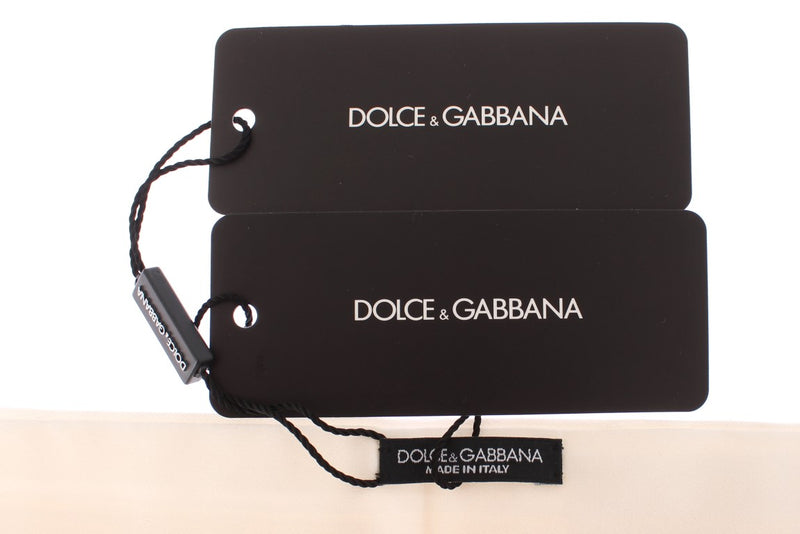 Elegant White Silk Cummerbund Dolce & Gabbana