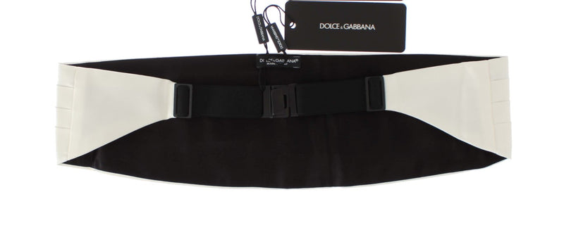 Exclusive White Silk Cummerbund Dolce & Gabbana