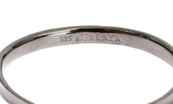 Elegant Rhodium Silver Bangle Nialaya