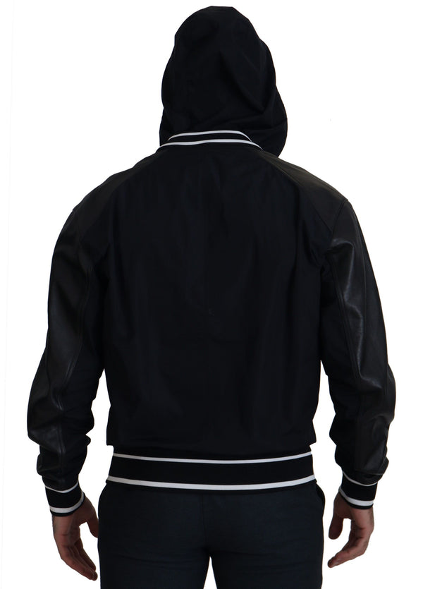 Elegant Black Bomber Blouson Jacket Dolce & Gabbana