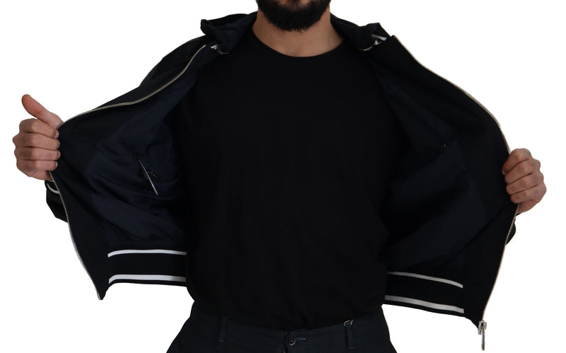 Elegant Black Bomber Blouson Jacket Dolce & Gabbana