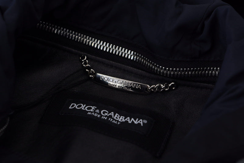 Elegant Black Bomber Blouson Jacket Dolce & Gabbana