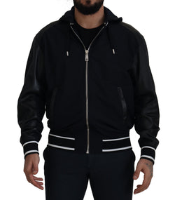 Elegant Black Bomber Blouson Jacket Dolce & Gabbana
