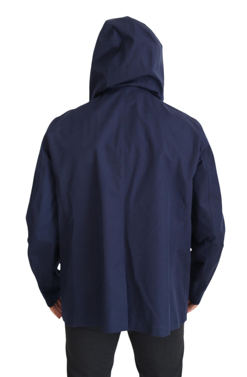 Elegant Double-Breasted Blue Parka Jacket Dolce & Gabbana