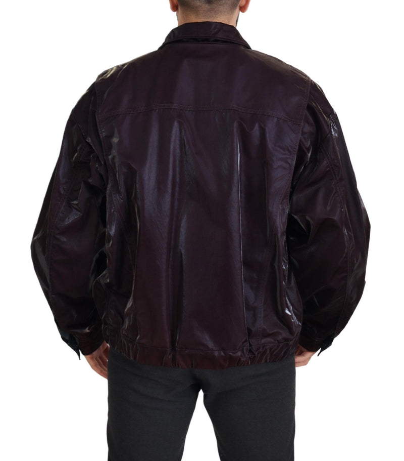 Elegant Bordeaux Collared Jacket Dolce & Gabbana