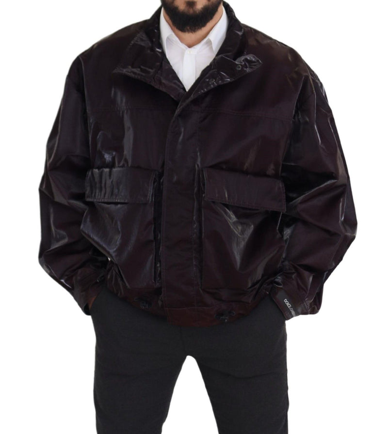 Elegant Bordeaux Collared Jacket Dolce & Gabbana