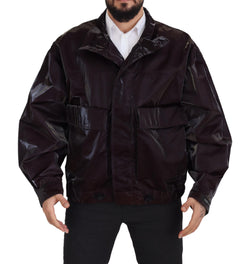 Elegant Bordeaux Collared Jacket Dolce & Gabbana