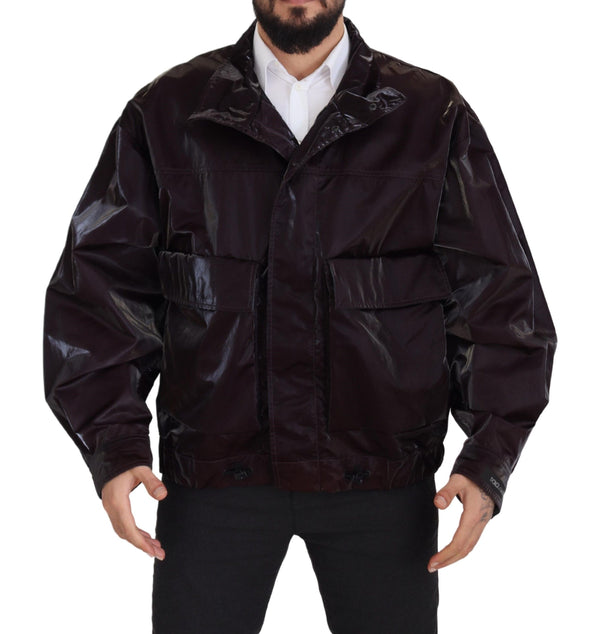 Elegant Bordeaux Collared Jacket Dolce & Gabbana