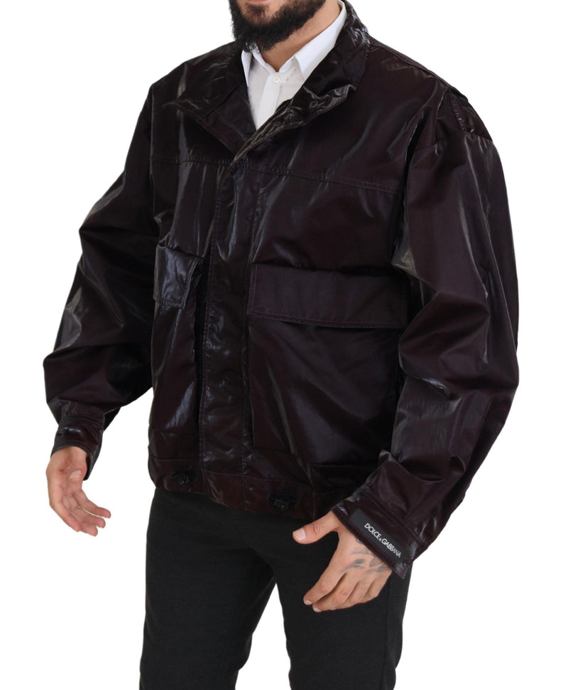 Elegant Bordeaux Collared Jacket Dolce & Gabbana