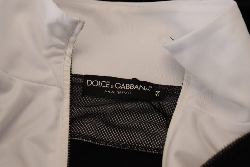 Elegant Black Bomber Jacket with Hood Dolce & Gabbana