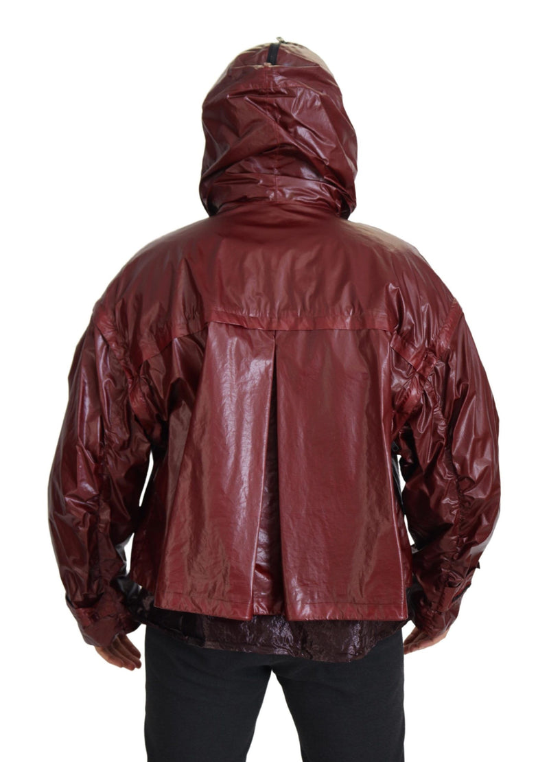 Elegant Bordeaux Full Zip Hooded Jacket Dolce & Gabbana