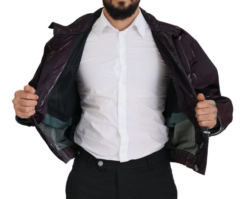 Elegant Purple Biker Jacket Dolce & Gabbana