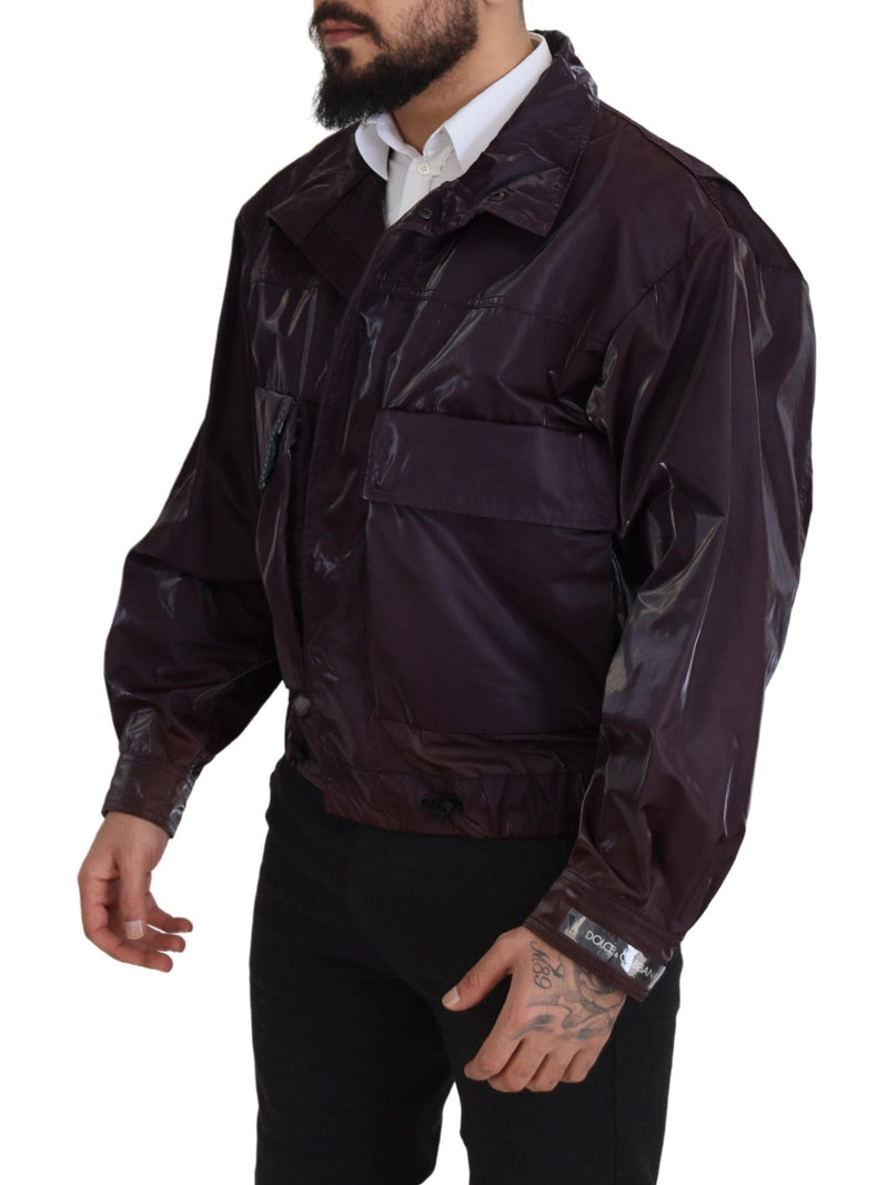 Elegant Purple Biker Jacket Dolce & Gabbana