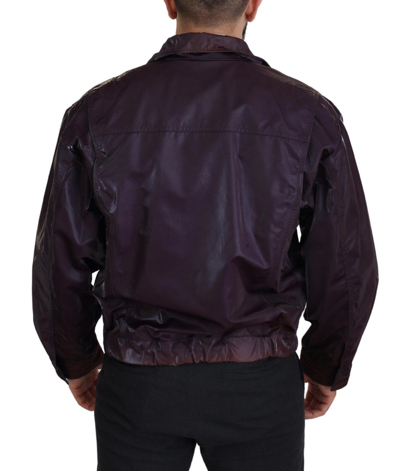 Elegant Purple Biker Jacket Dolce & Gabbana