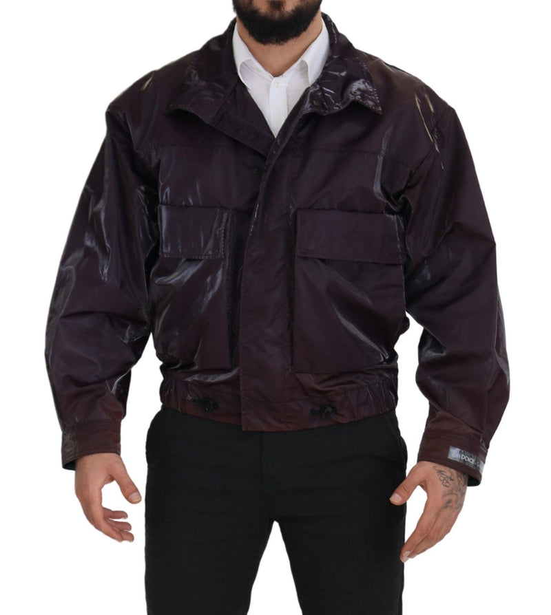 Elegant Purple Biker Jacket Dolce & Gabbana