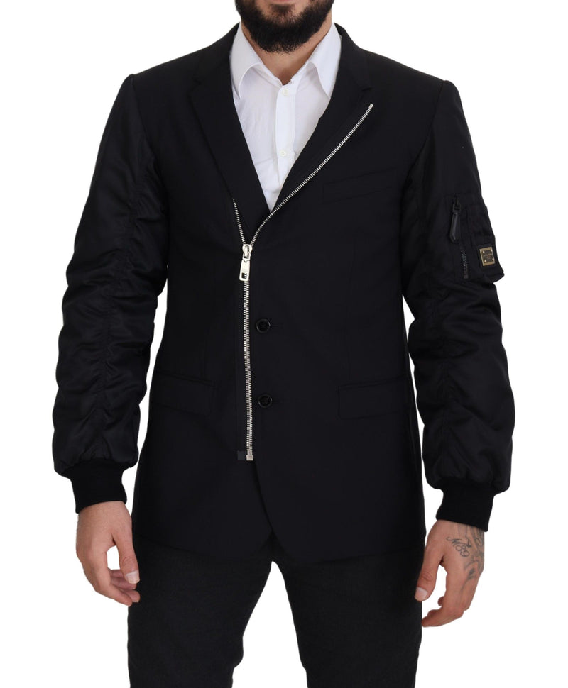 Elegant Black Virgin Wool Jacket Dolce & Gabbana