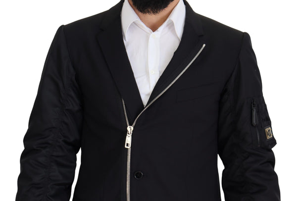 Elegant Black Virgin Wool Jacket Dolce & Gabbana