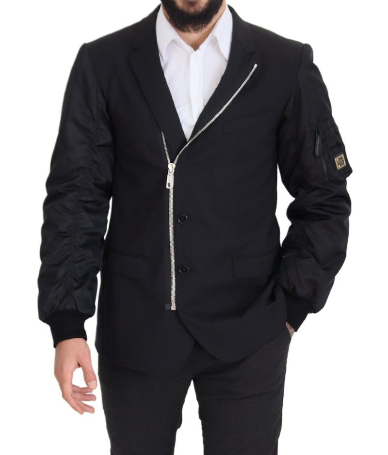 Elegant Black Virgin Wool Jacket Dolce & Gabbana