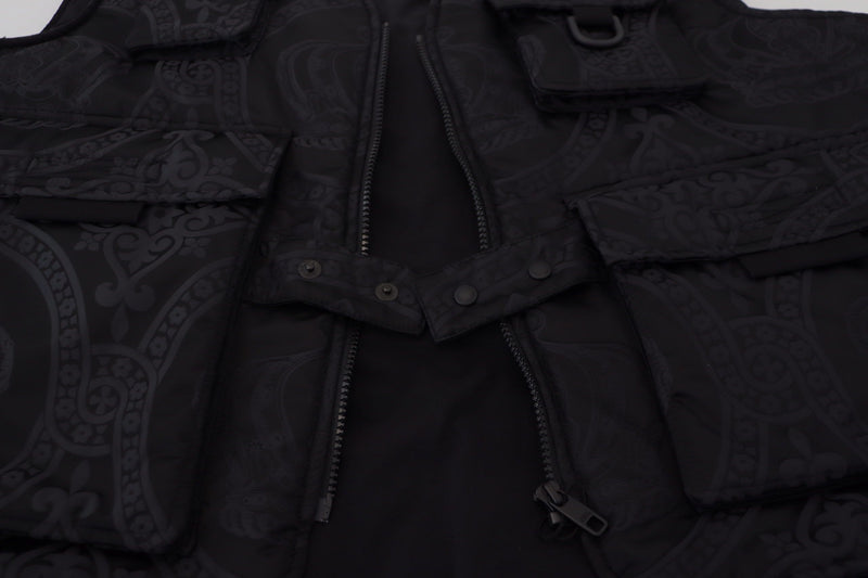 Elegant Sleeveless Vest Jacket in Black Dolce & Gabbana