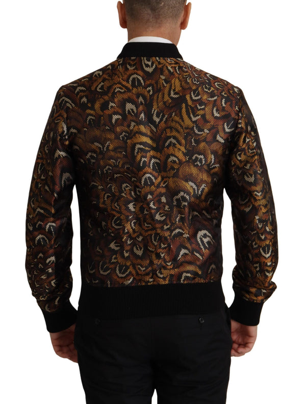 Elegant Brown Blouson Jacket Dolce & Gabbana