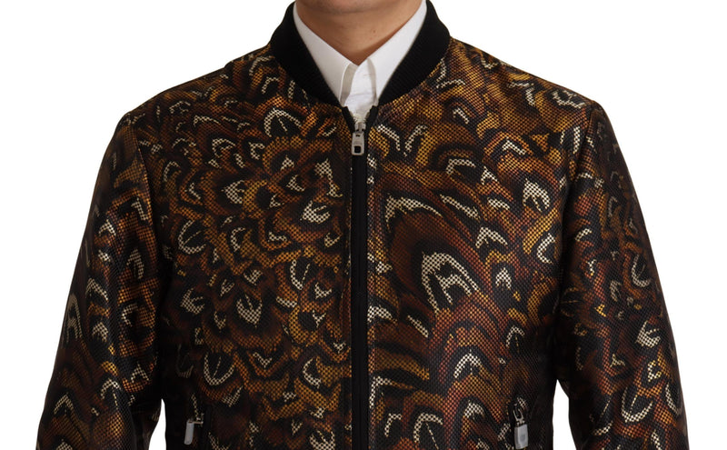 Elegant Brown Blouson Jacket Dolce & Gabbana