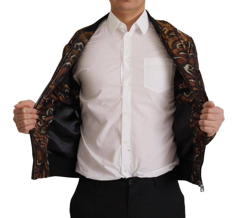 Elegant Brown Blouson Jacket Dolce & Gabbana