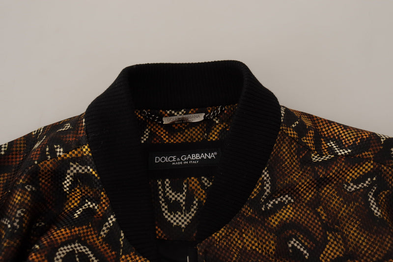 Elegant Brown Blouson Jacket Dolce & Gabbana