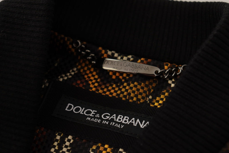 Elegant Brown Blouson Jacket Dolce & Gabbana