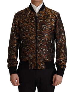 Elegant Brown Blouson Jacket Dolce & Gabbana