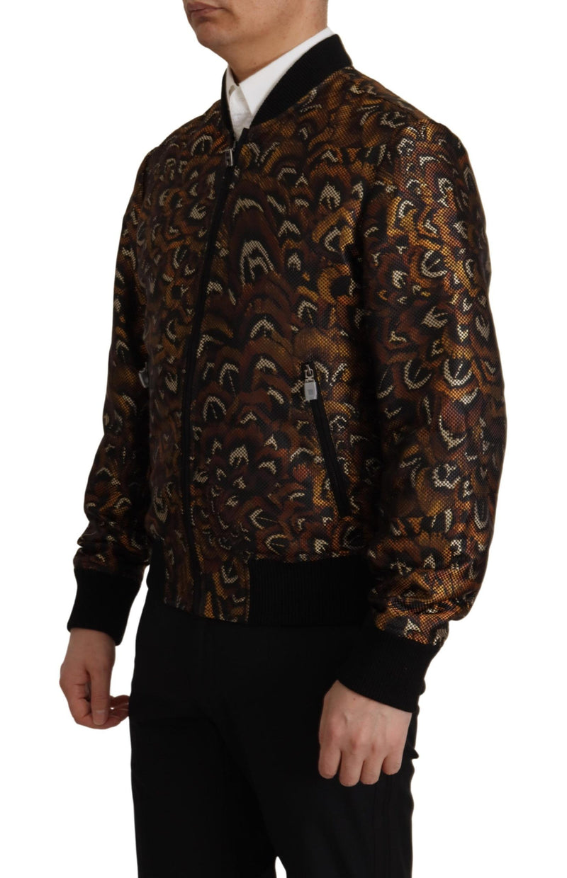 Elegant Brown Blouson Jacket Dolce & Gabbana