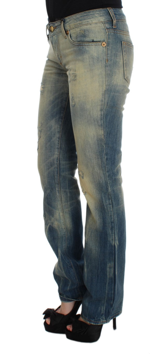 Elegant Slim Bootcut Blue Jeans Cavalli