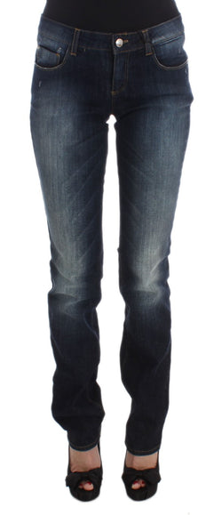 Sleek Slim Fit Blue Designer Jeans Costume National