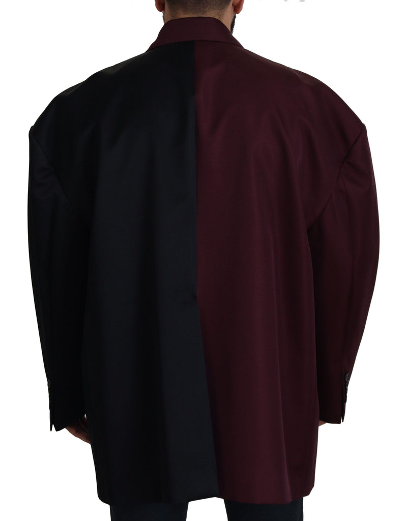 Elegant Bordeaux Double-Breasted Jacket Dolce & Gabbana