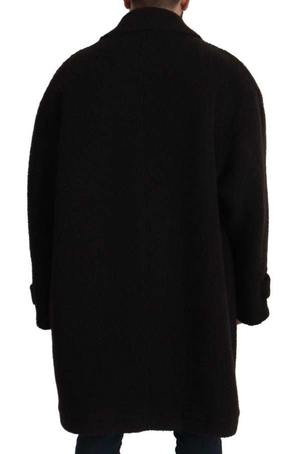 Elegant Black Alpaca Wool Blend Jacket Dolce & Gabbana