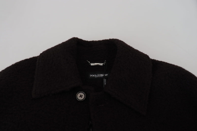 Elegant Black Alpaca Wool Blend Jacket Dolce & Gabbana