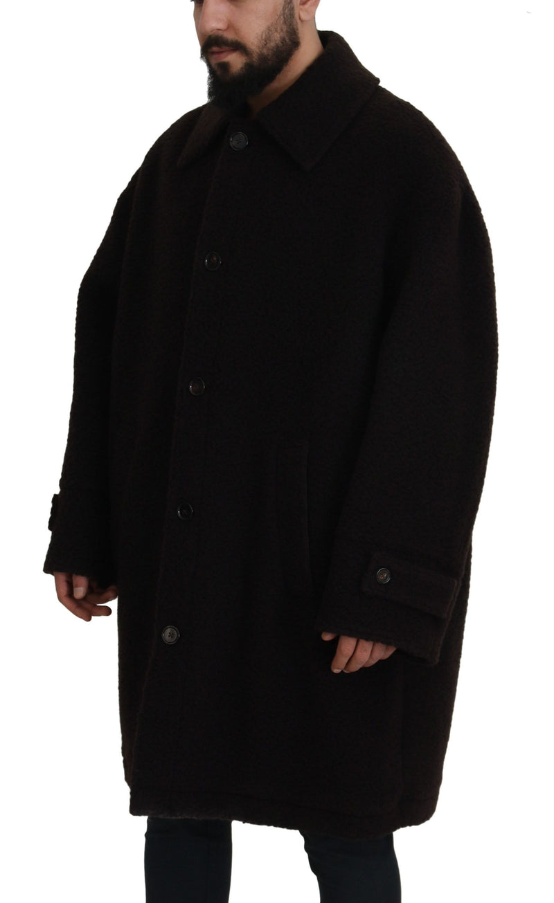 Elegant Black Alpaca Wool Blend Jacket Dolce & Gabbana