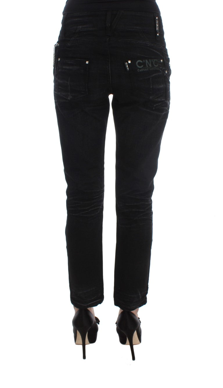 Elegant Black Slouchy Fit Jeans for Trendsetters Costume National