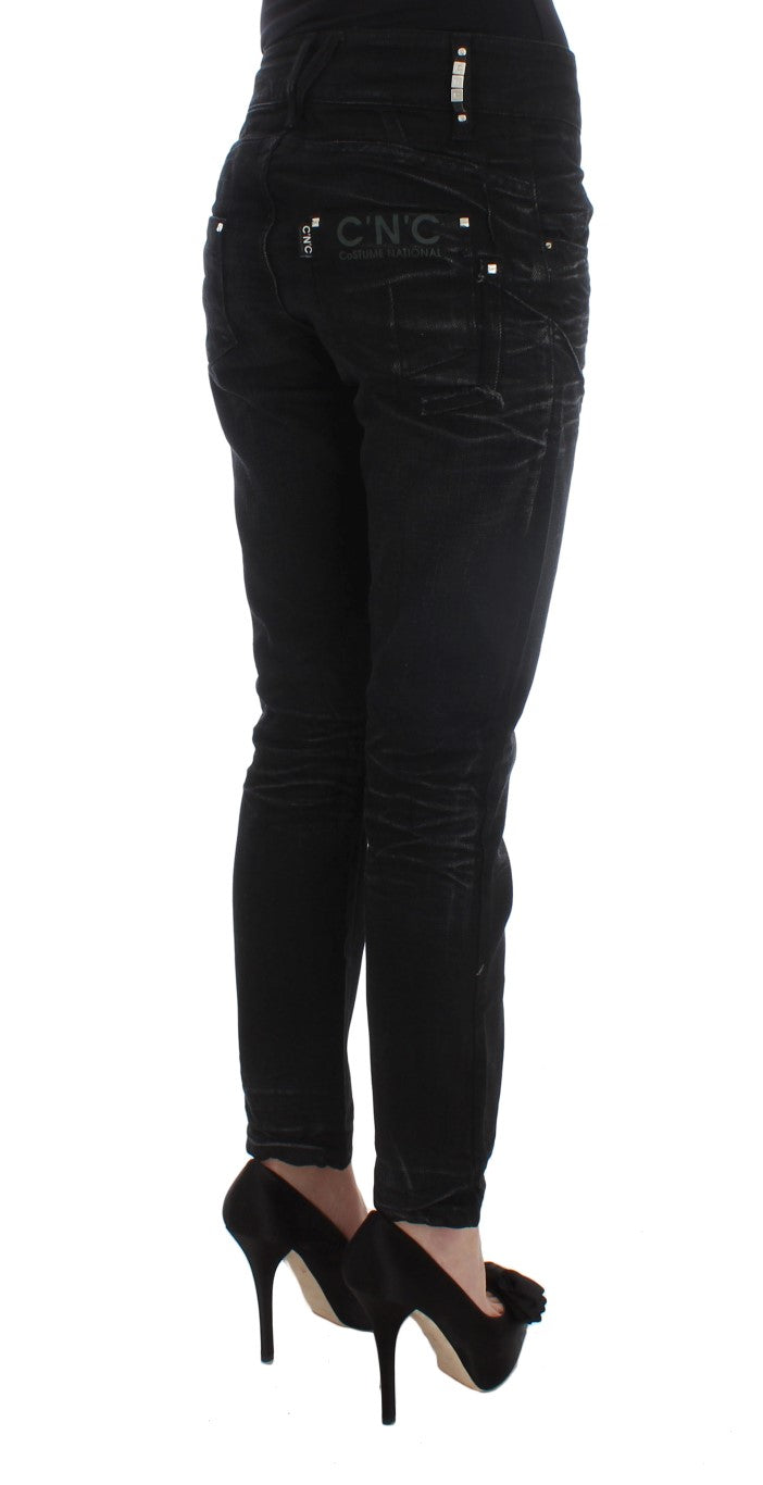 Elegant Black Slouchy Fit Jeans for Trendsetters Costume National