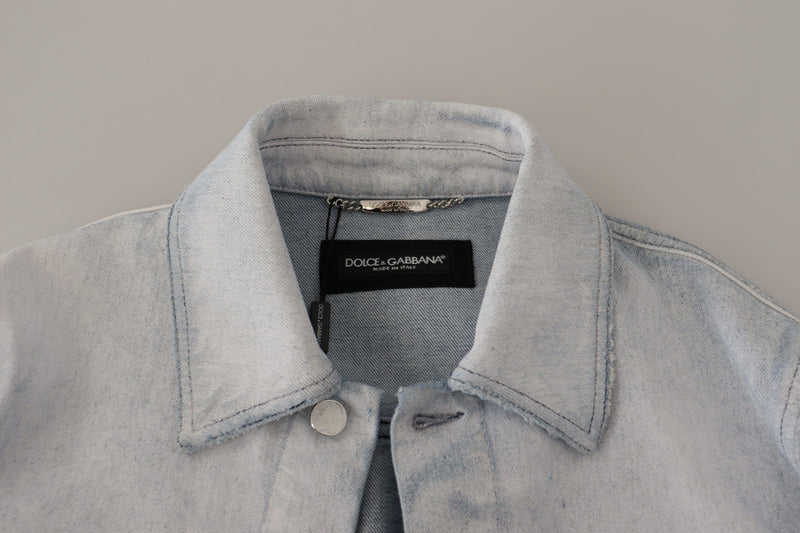 Elegant Light Blue Denim Jacket Dolce & Gabbana